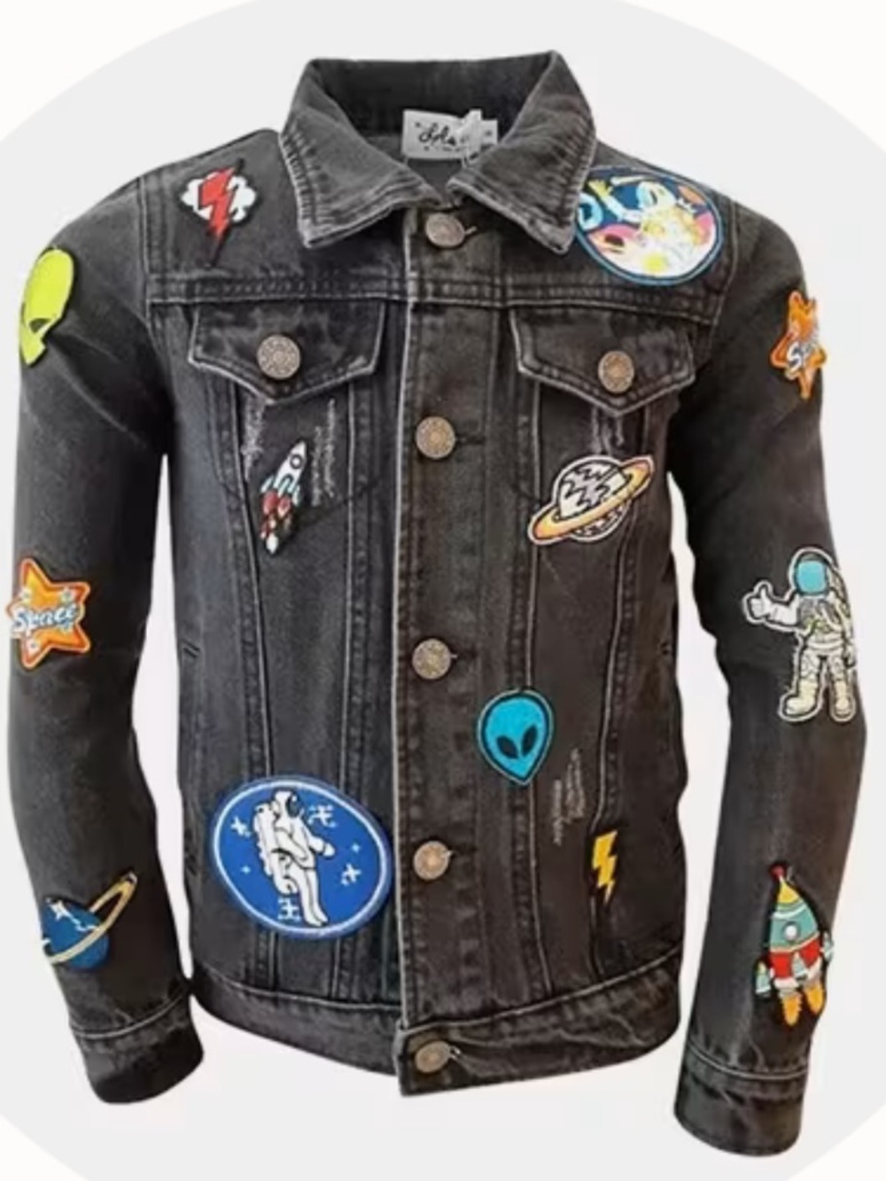 Lola + The Boys Interstellar Patched Jacket Size 4